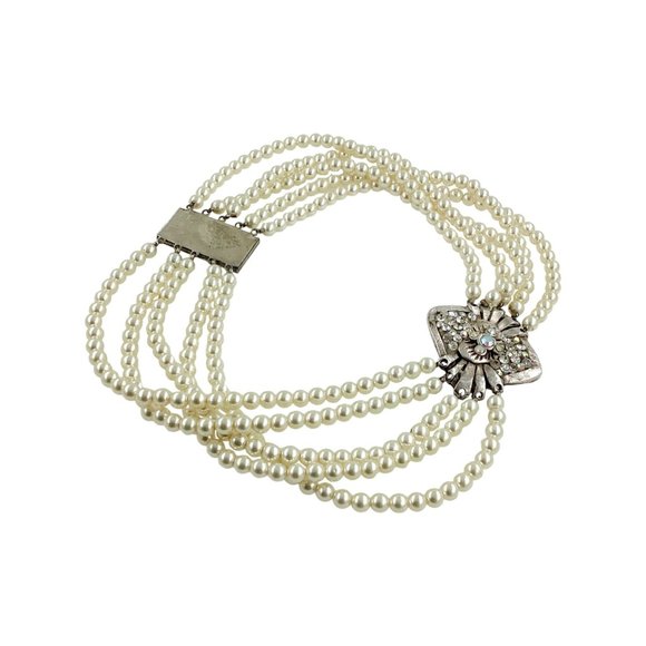 1980s Jacky de G Paris Runway Pearl Necklace, Dog Collar Choker, Collectible - Picture 7 of 16